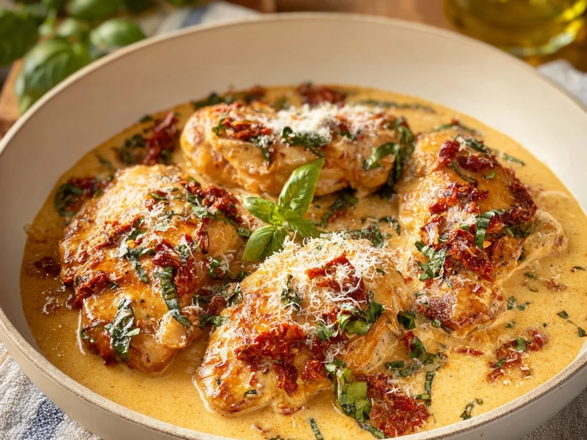 Rich Marry Me Chicken in Sun-Dried Tomato Cream Sauce - Featured Image
