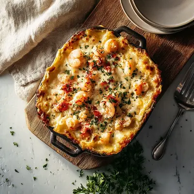 Rich Seafood Lasagna with Lobster & Shrimp