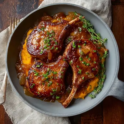 Seared Apple Butter Lamb Chops: Sweet & Savory Delight