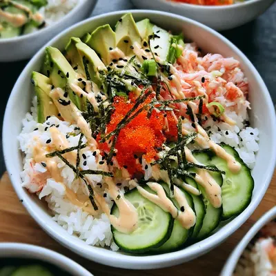 Simple California Roll Sushi Bowls: Deconstructed Delight