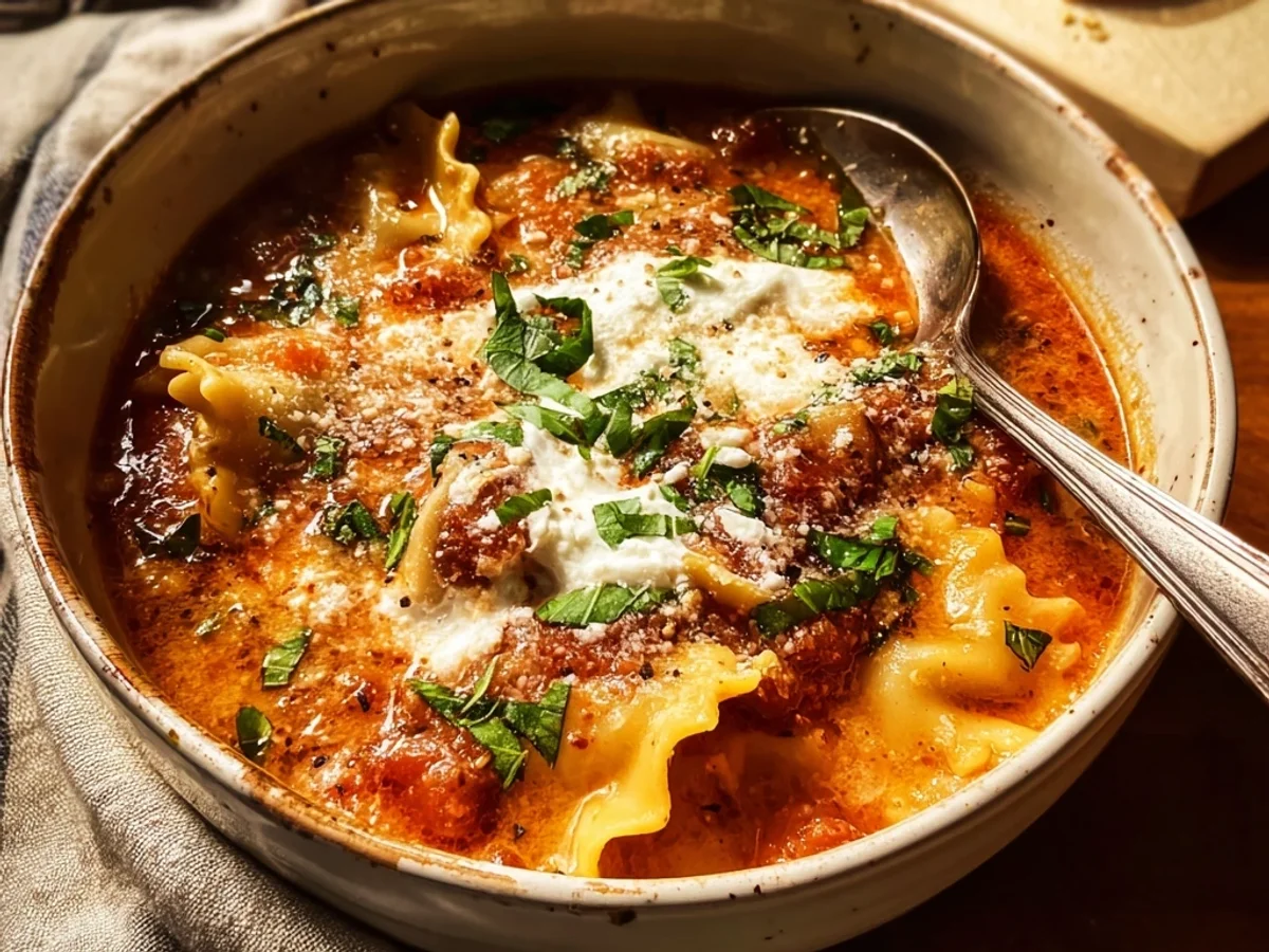 Simple Creamy Lasagna Soup: Weeknight Comfort Bowl - Featured Image