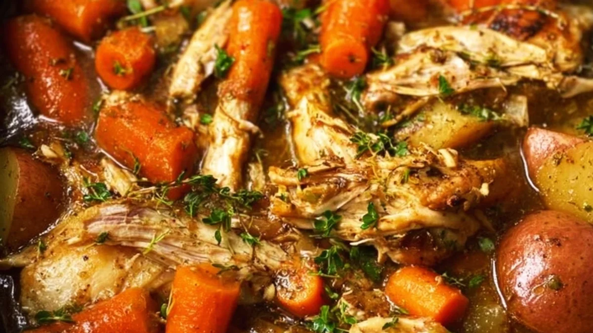 Simple Crockpot Chicken Thigh Pot Roast: Tender Dinner
