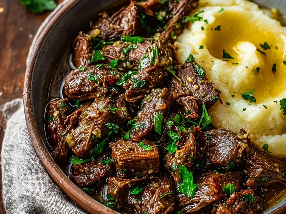 Slow Cooker Garlic Butter Beef: Tender & Flavorful - Featured Image