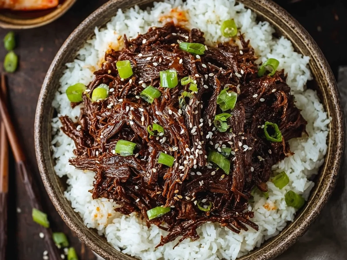 Slow Cooker Korean Beef: Sweet & Savory Easy Dinner - Featured Image