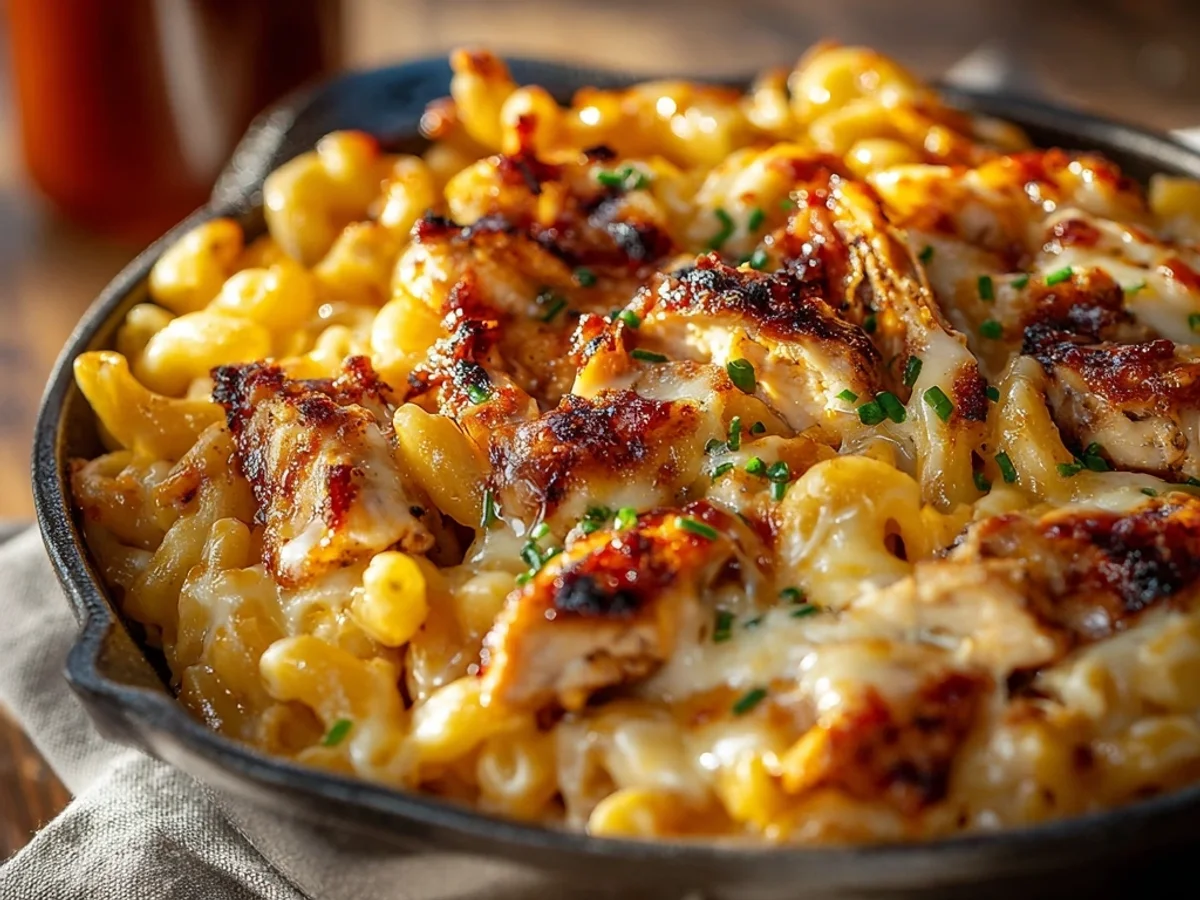Smoky BBQ Chicken Mac and Cheese Bake - Featured Image