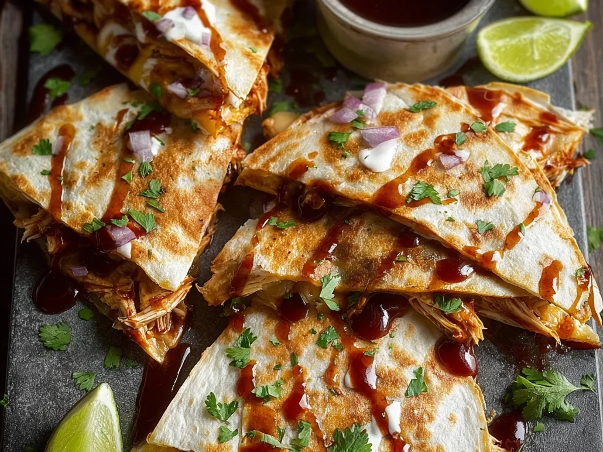 Smoky Hot Honey BBQ Chicken Quesadillas - Featured Image