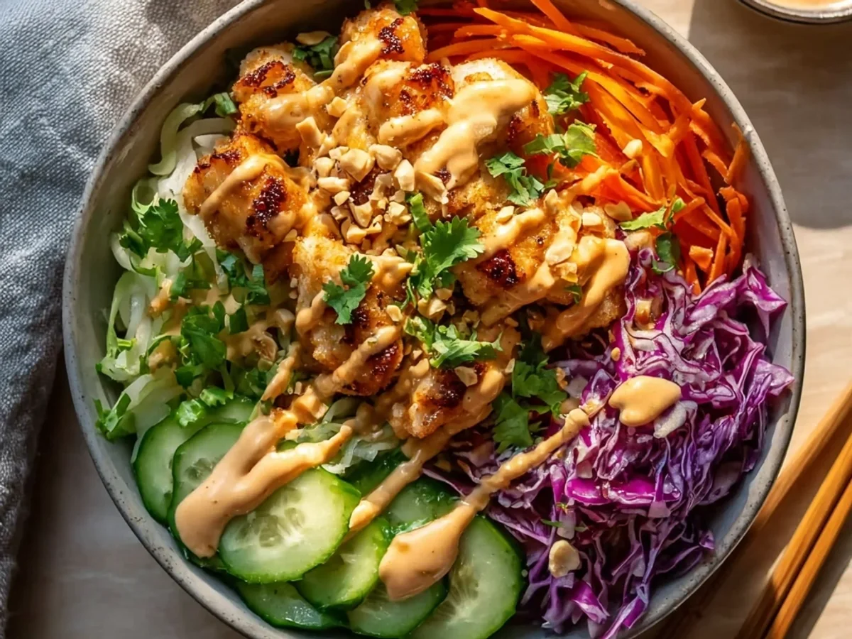 Spicy Bang Bang Chicken Bowl: High-Protein Dinner - Featured Image