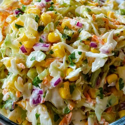 Spicy Jalapeno Corn Coleslaw: Fresh & Tangy Side