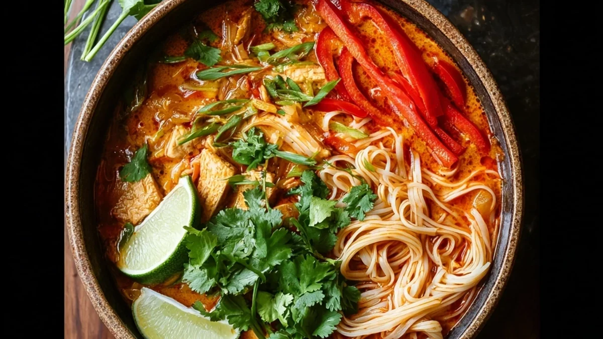 Spicy Thai Red Curry Noodle Soup Recipe: Quick & Hearty