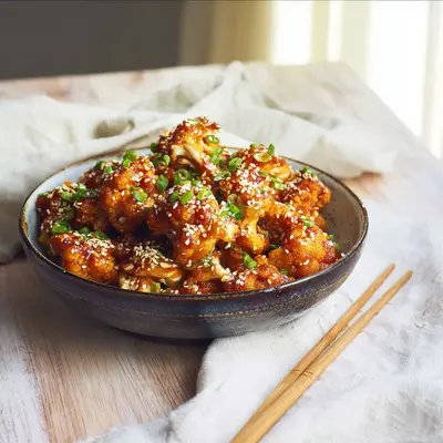 Sticky Sesame Cauliflower: Crispy, Sweet & Savory