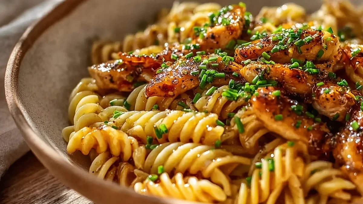 Sweet & Spicy Honey Pepper Chicken Pasta Skillet