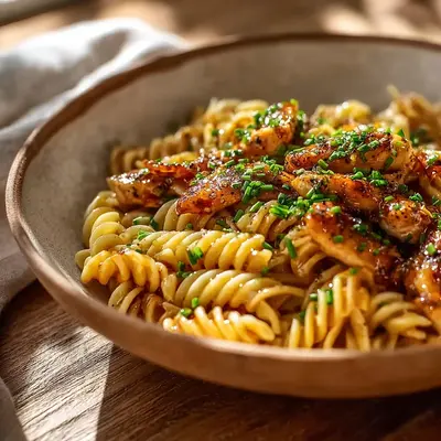 Sweet & Spicy Honey Pepper Chicken Pasta Skillet