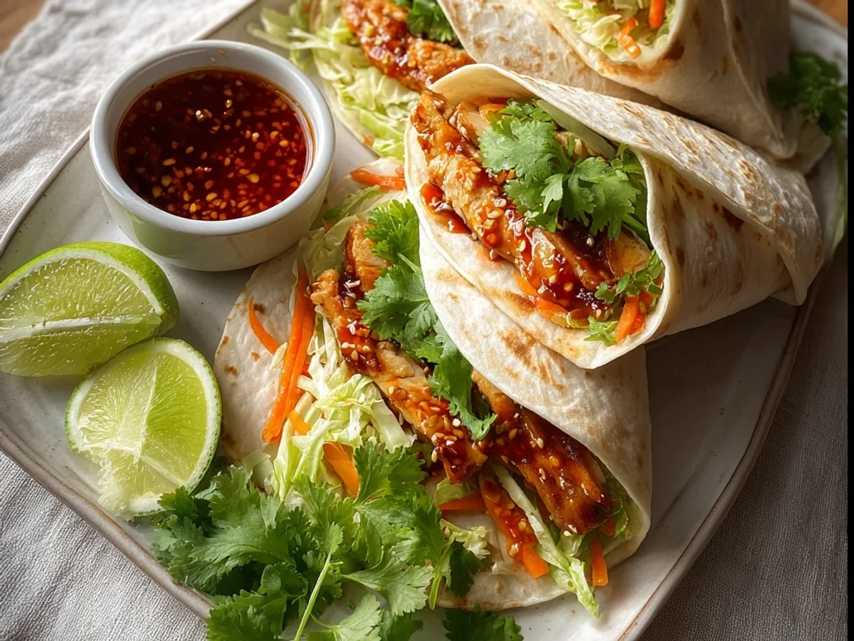 Tangy Sweet Chili Chicken Wraps: Fast & Flavorful Dinner - Featured Image