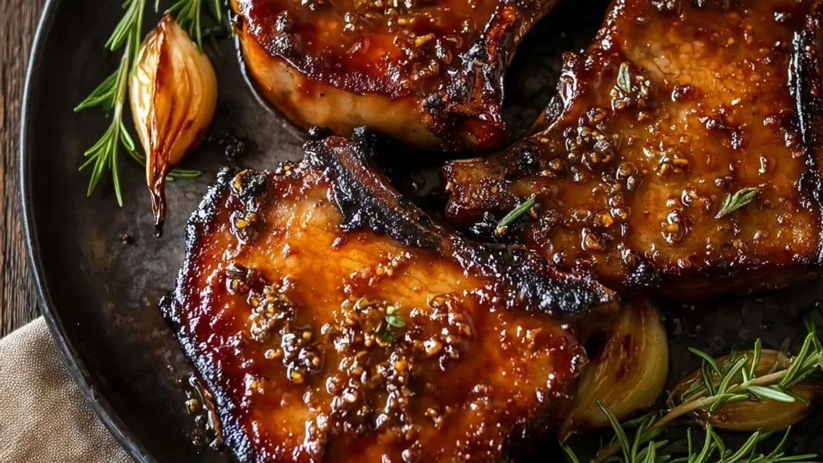 Tender Brown Sugar Garlic Lamb Chops, Pan-Seared