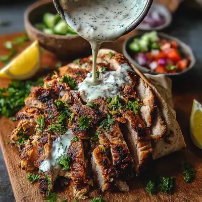 Tender Chicken Shawarma with Zesty Garlic Sauce