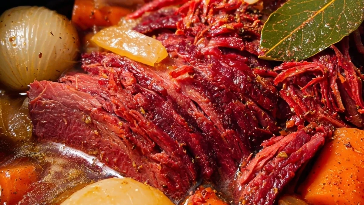 Tender Dutch Oven Non-Alcoholic Beer Corned Beef Brisket
