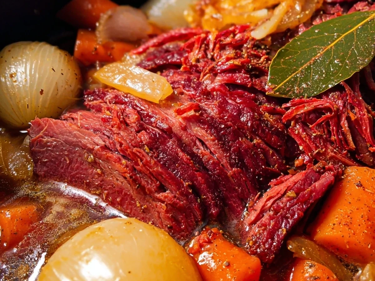 Tender Dutch Oven Non-Alcoholic Beer Corned Beef Brisket - Featured Image