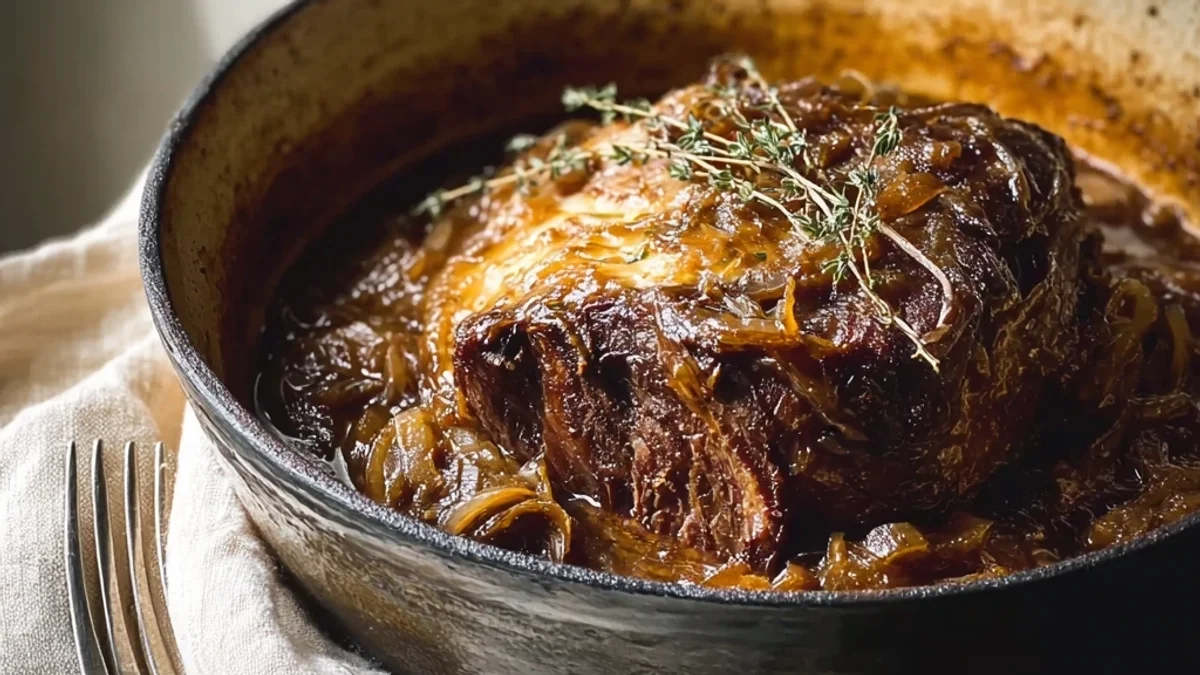 Tender French Onion Pot Roast: A Cozy Supper