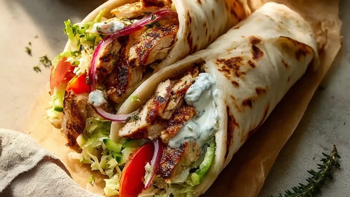 Tender Greek Chicken Gyros: A Taste of Home