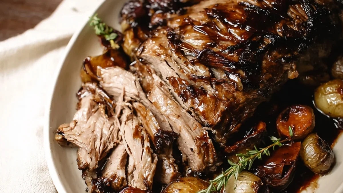 Tender Slow Cooker Lamb Tenderloin with Herbs
