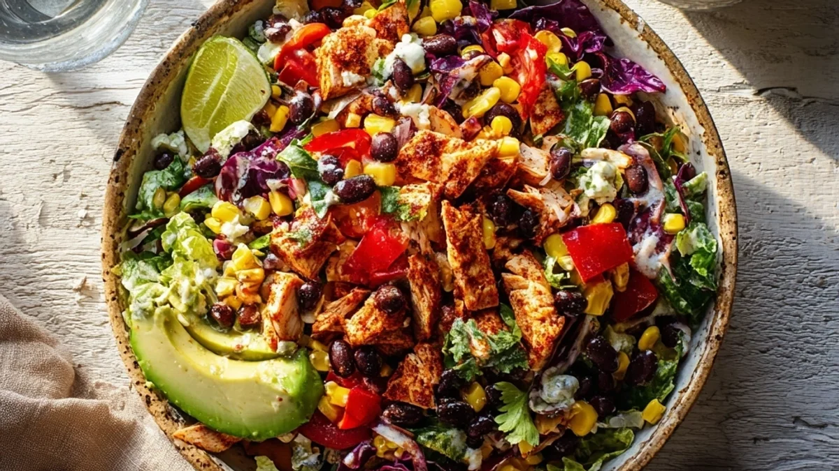 Zesty Chipotle Chicken Chopped Salad: Fresh & Flavorful