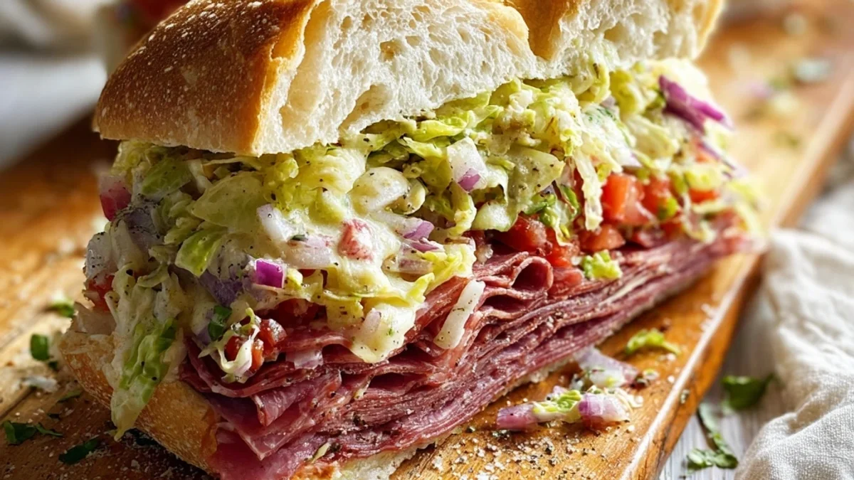 Zesty TikTok Viral Italian Grinder Salad Sandwich