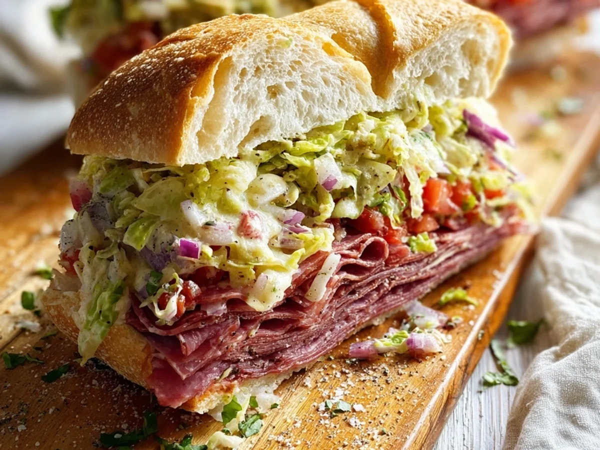 Zesty TikTok Viral Italian Grinder Salad Sandwich - Featured Image