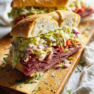 Zesty TikTok Viral Italian Grinder Salad Sandwich